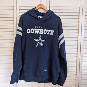 DALLAS COWBOYS NFL NAVY LOGO  PULLOVER HOODIE MEN'S XL